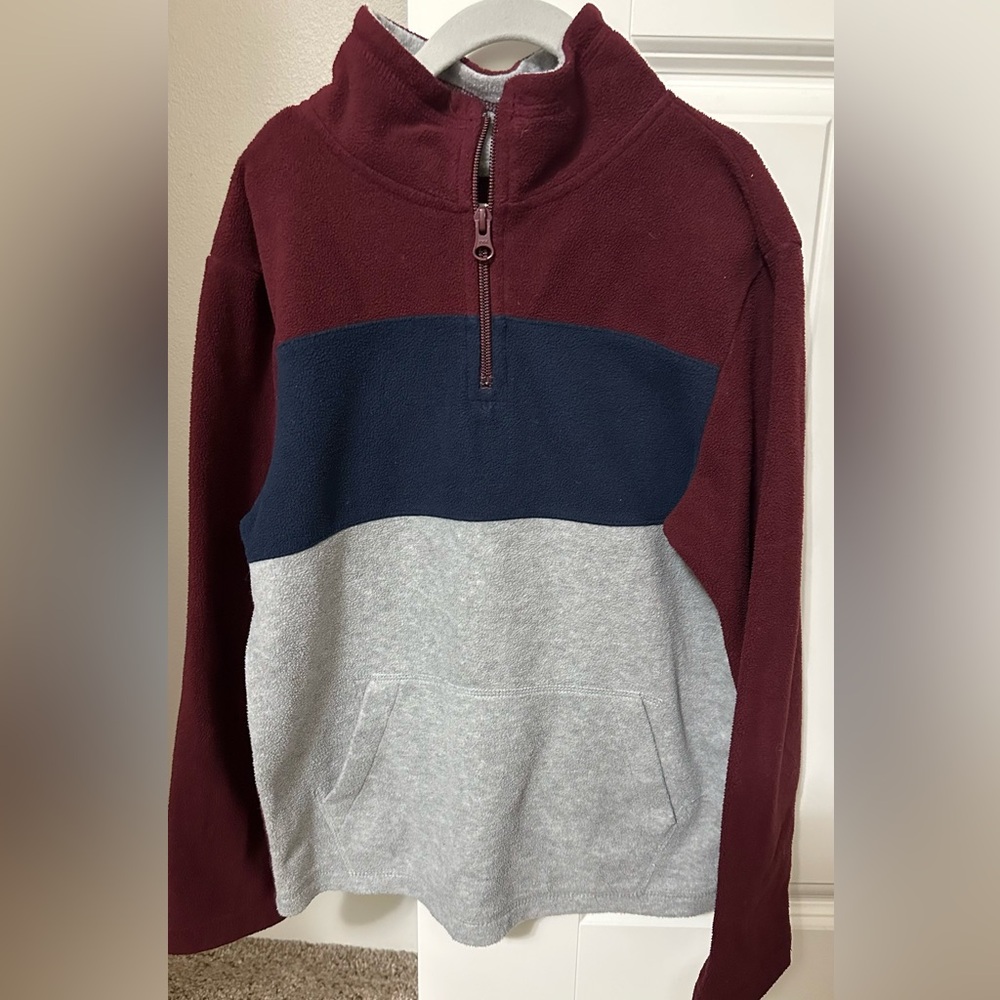 Children’s Place Boys Burgundy, Navy, and Gray Sweater Sz 7/8